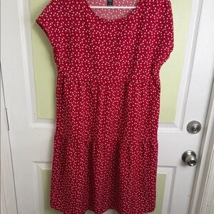 Emery Rose Pink Heart Print Dress